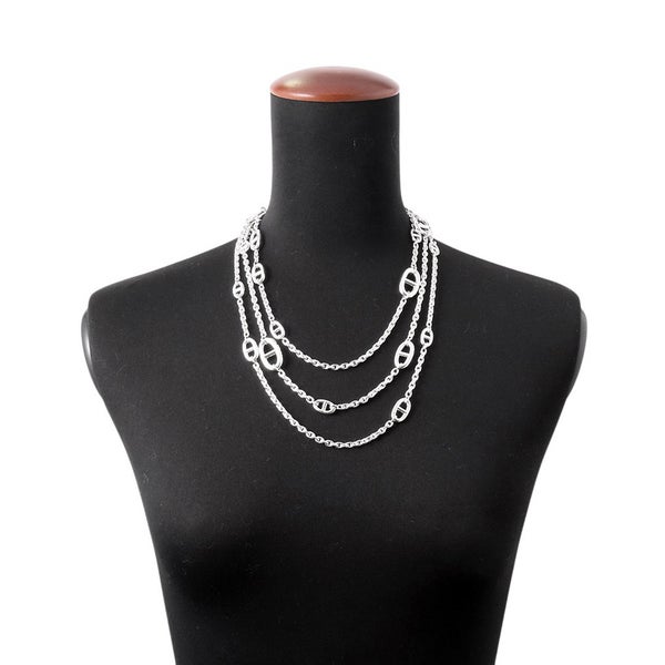 エルメス ネックレス シェーヌダンクル ファランドール SVシルバー サイズ160 HERMES ロングネックレス ジュエリー