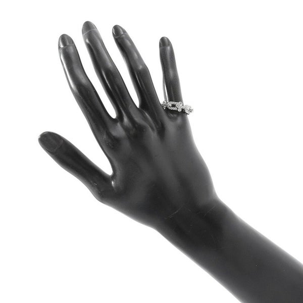 ティファニー リング ハードウェア スモール リンク リング ダイヤモンド 計1.28ct K18WG サイズ約9号 72671449 Tiffany&Co. 指輪