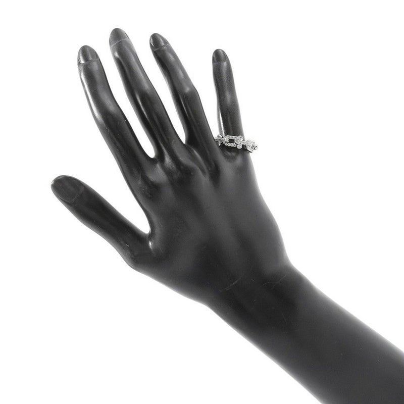 ティファニー リング ハードウェア スモール リンク リング ダイヤモンド 計1.28ct K18WG サイズ約9号 72671449 Tiffany&Co. 指輪