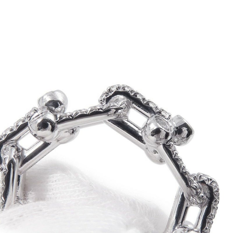 ティファニー リング ハードウェア スモール リンク リング ダイヤモンド 計1.28ct K18WG サイズ約9号 72671449 Tiffany&Co. 指輪