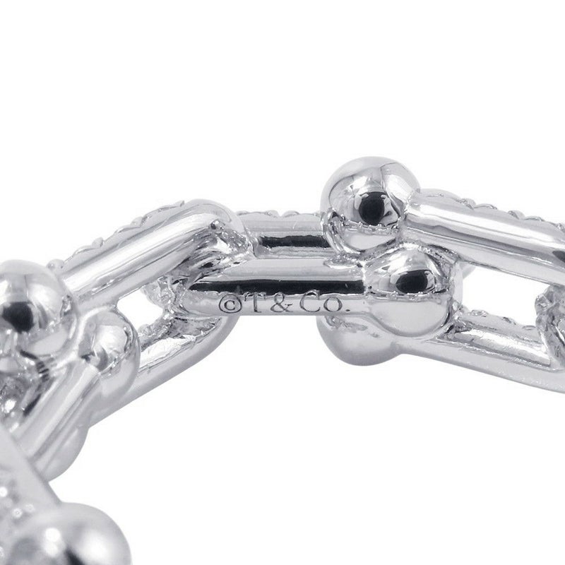 ティファニー リング ハードウェア スモール リンク リング ダイヤモンド 計1.28ct K18WG サイズ約9号 72671449 Tiffany&Co. 指輪