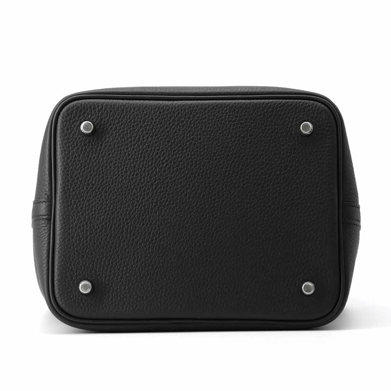 エルメス ハンドバッグ ピコタンロックMM ブラック/シルバー金具 トリヨンクレマンス W刻印