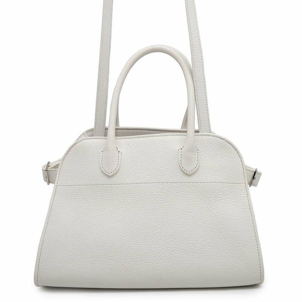 ザ ロウ ハンドバッグ ソフトマルゴー10 カーフレザー W1190 THE ROW 2wayショルダーバッグ 白