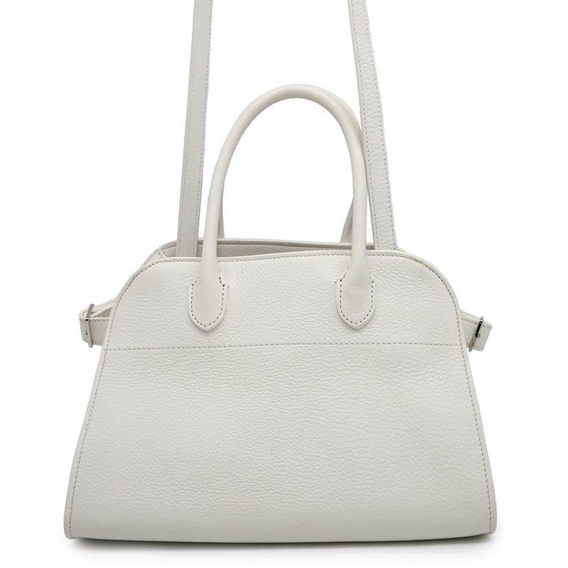 ザ ロウ ハンドバッグ ソフトマルゴー10 カーフレザー W1190 THE ROW 2wayショルダーバッグ 白