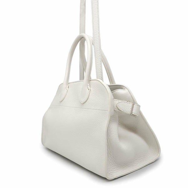 ザ ロウ ハンドバッグ ソフトマルゴー10 カーフレザー W1190 THE ROW 2wayショルダーバッグ 白