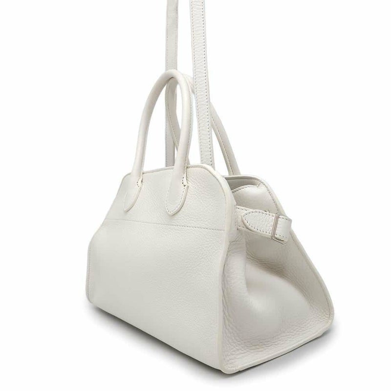 ザ ロウ ハンドバッグ ソフトマルゴー10 カーフレザー W1190 THE ROW 2wayショルダーバッグ 白