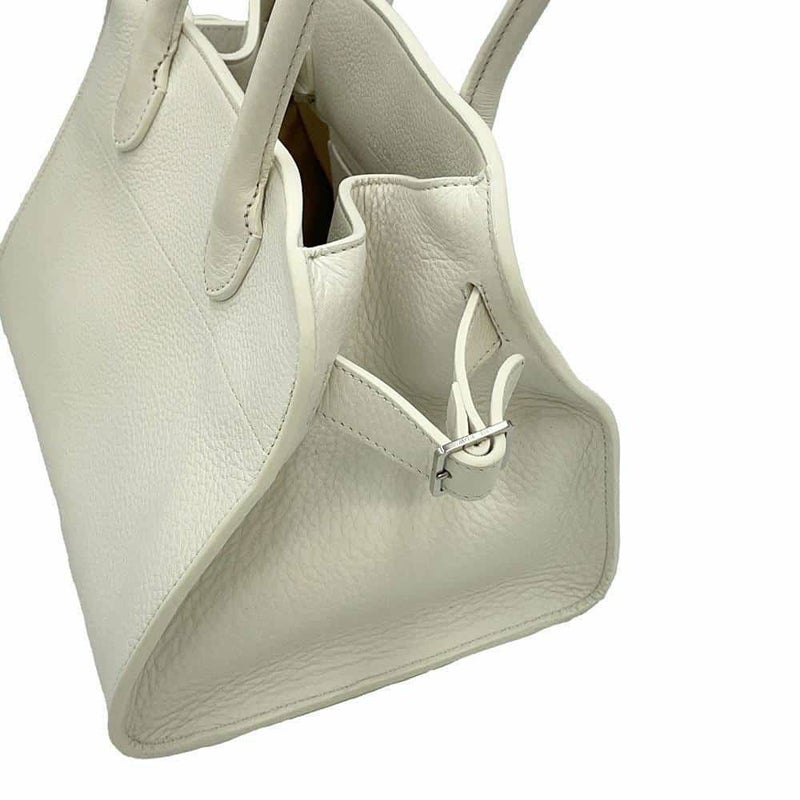 ザ ロウ ハンドバッグ ソフトマルゴー10 カーフレザー W1190 THE ROW 2wayショルダーバッグ 白