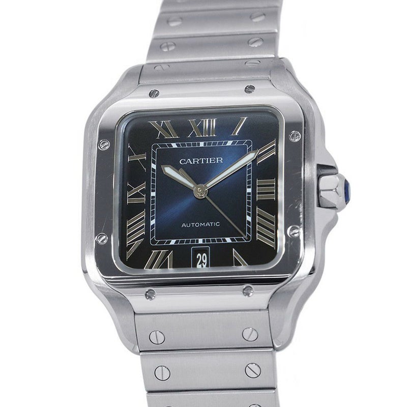 カルティエ サントス ドゥ カルティエ LM WSSA0030 Cartier 腕時計 ブルー文字盤