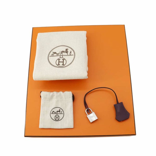 エルメス バーキン25 カシス/シルバー金具 トワルキャドリーユ/スイフト B刻印 HERMES Birkin ハンドバッグ