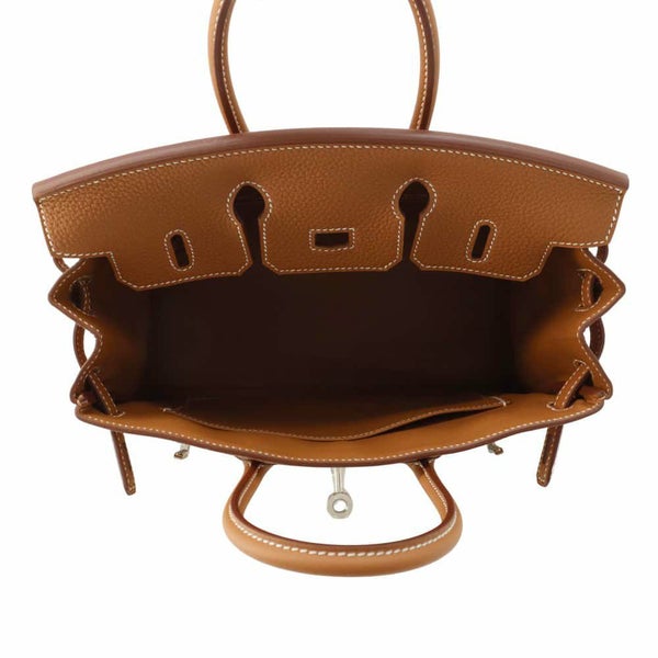 エルメス バーキン25 ゴールド/シルバー金具 トゴ W刻印 HERMES Birkin ハンドバッグ