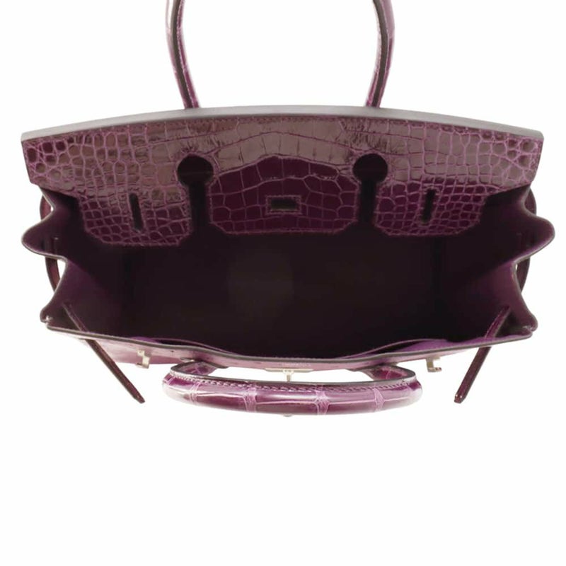 エルメス バーキン30 タッチ ヴィオレ/カシス/シルバー金具 オーストリッチ/アリゲーターシャイン Z刻印 HERMES