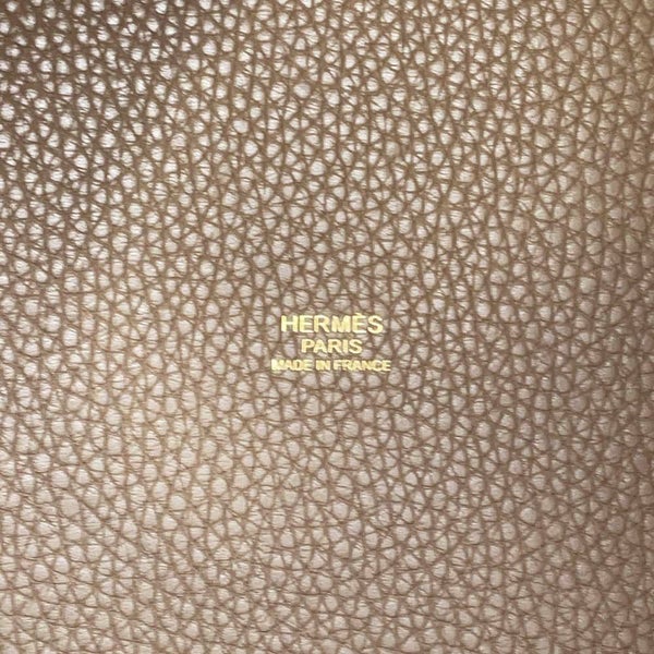 エルメス ハンドバッグ ピコタンロックMM エトゥープ/ゴールド金具 トリヨンクレマンス C刻印