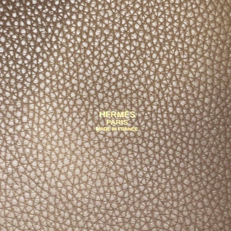 エルメス ハンドバッグ ピコタンロックMM エトゥープ/ゴールド金具 トリヨンクレマンス C刻印