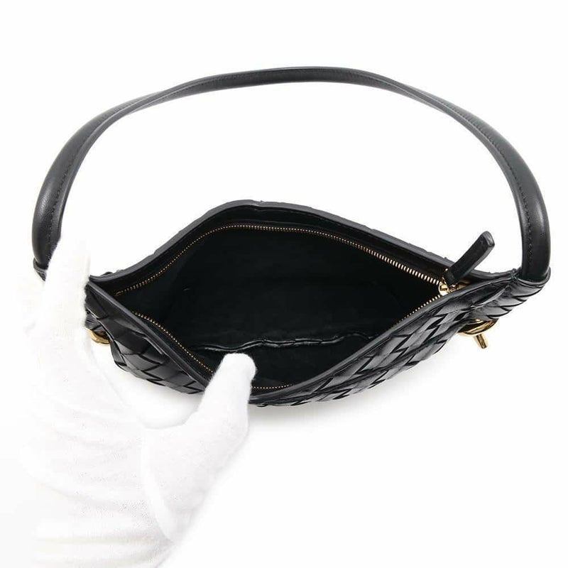 ボッテガヴェネタ ショルダーバッグ イントレチャート ソルティス ミニ ラムスキン 796378 BOTTEGA VENETA 黒