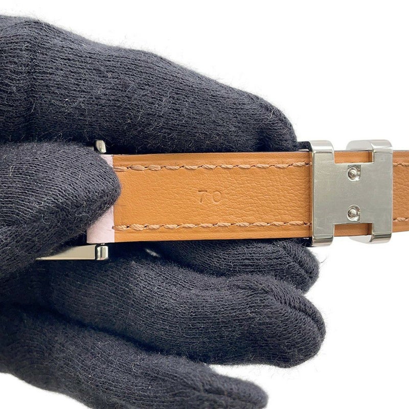 エルメス ベルト ポップアッシュ15 モーブペール/チャイ/シルバー金具 エプソン B刻印 サイズ70 ソルド品