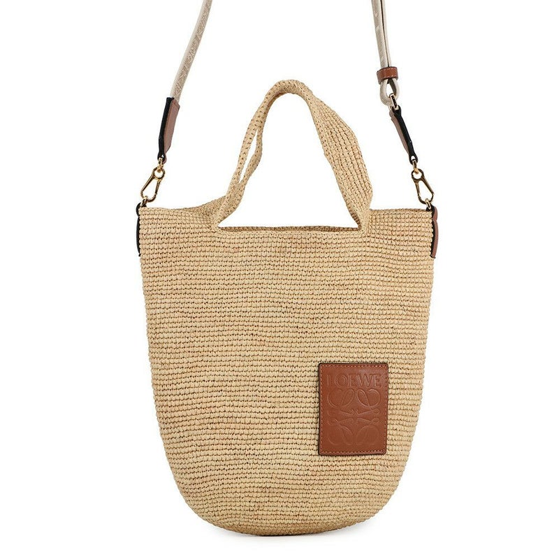 ロエベ トートバッグ スリットバッグ ミニ ラフィア レザー A685453X07 LOEWE 2way かごバッグ
