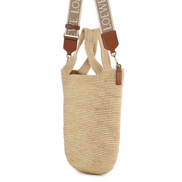 ロエベ トートバッグ スリットバッグ ミニ ラフィア レザー A685453X07 LOEWE 2way かごバッグ