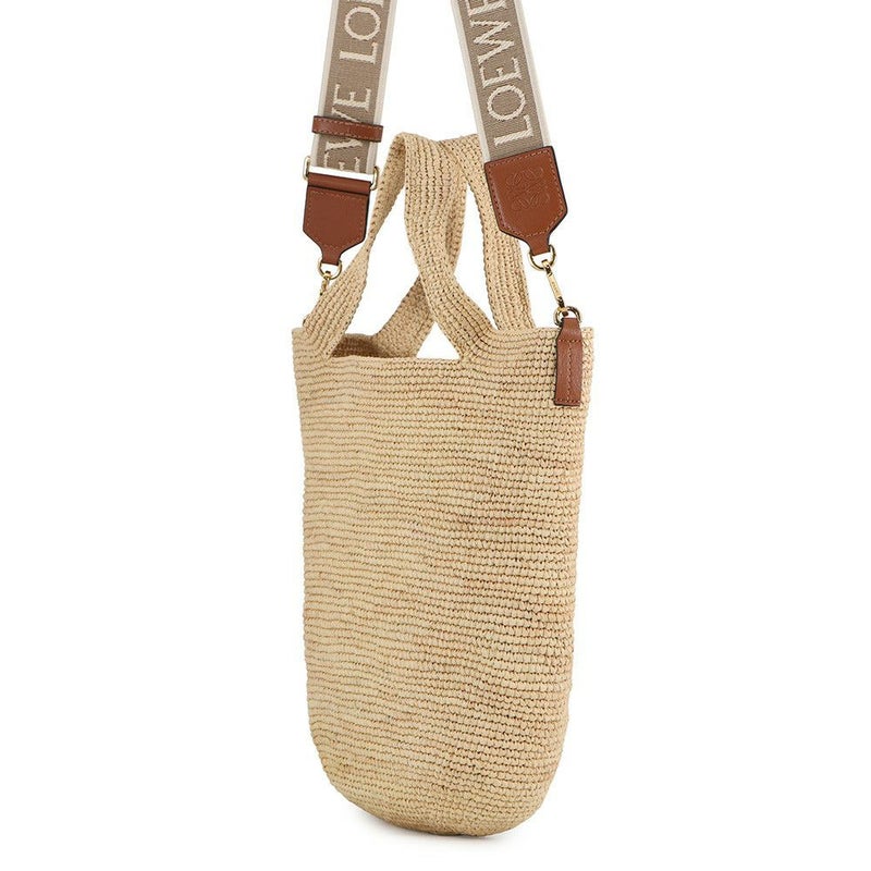 ロエベ トートバッグ スリットバッグ ミニ ラフィア レザー A685453X07 LOEWE 2way かごバッグ