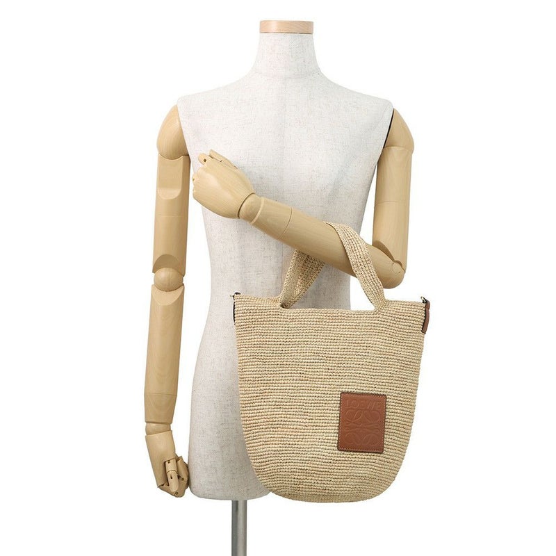 ロエベ トートバッグ スリットバッグ ミニ ラフィア レザー A685453X07 LOEWE 2way かごバッグ