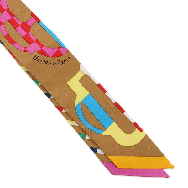 エルメス スカーフ ツイリー モダンなバックル Bouclerie moderne HERMES シルク 2023秋冬
