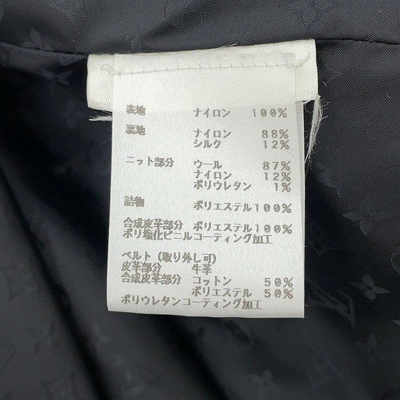 ルイヴィトン コート フード付 ジップ コート レディースサイズ38 LOUIS VUITTON アウター 黒 ブラック