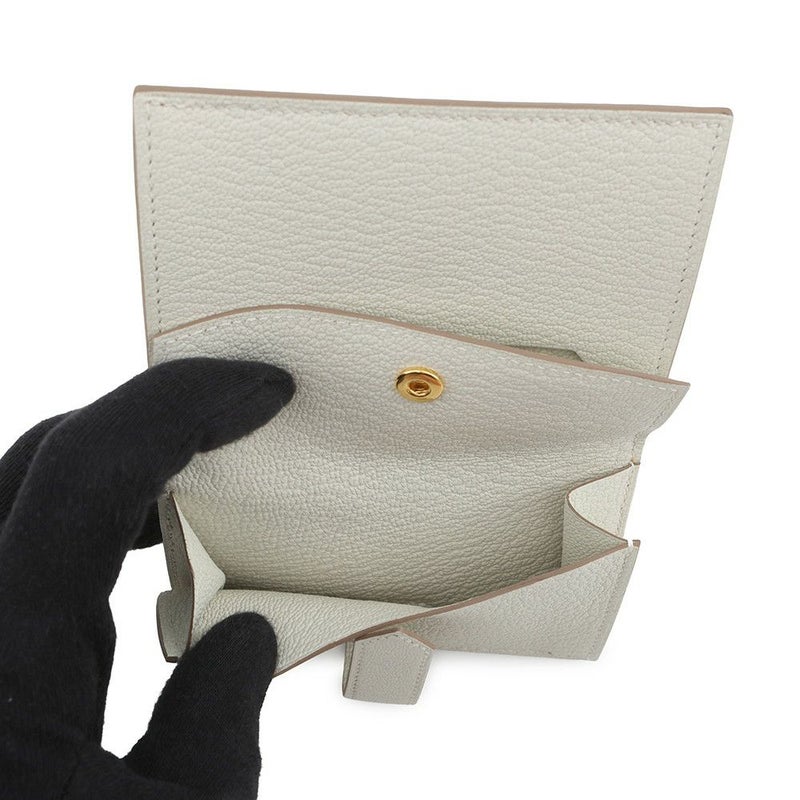 エルメス カードケース ベアン ミニ 小銭入れ付き マッシュルーム/ゴールド金具 シェブルミゾル B刻印