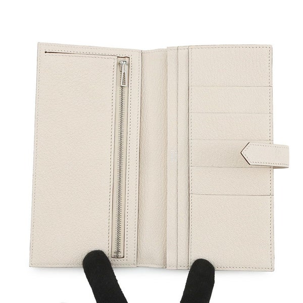 エルメス 長財布 ベアンスフレ ナタ/シルバー金具 シェブルミゾル Ｕ刻印 HERMES 財布