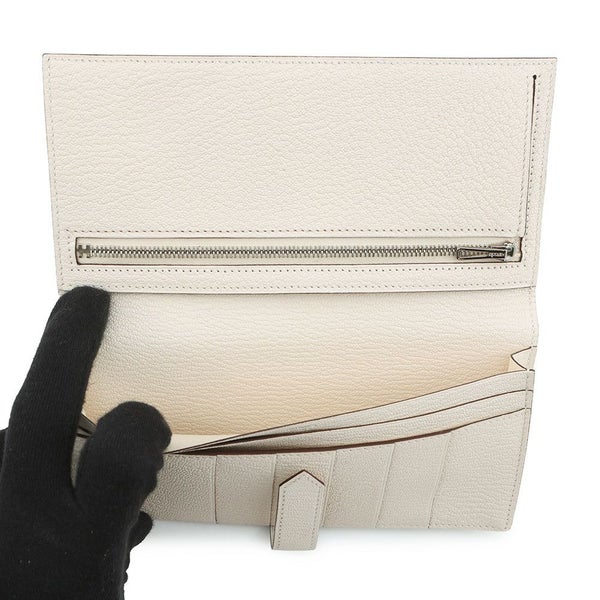 エルメス 長財布 ベアンスフレ ナタ/シルバー金具 シェブルミゾル Ｕ刻印 HERMES 財布