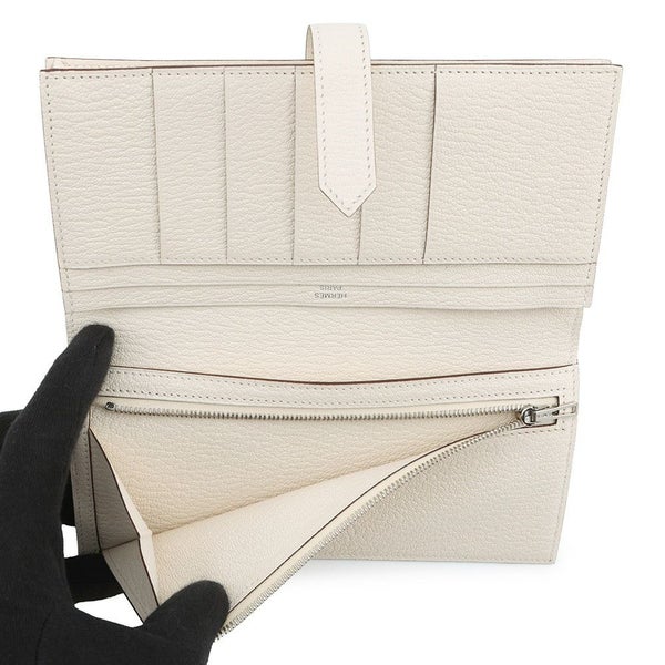 エルメス 長財布 ベアンスフレ ナタ/シルバー金具 シェブルミゾル Ｕ刻印 HERMES 財布