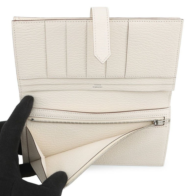 エルメス 長財布 ベアンスフレ ナタ/シルバー金具 シェブルミゾル Ｕ刻印 HERMES 財布