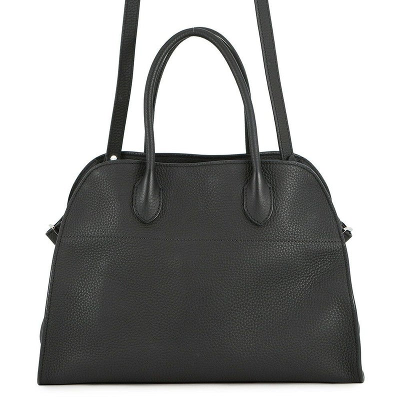 ザ ロウ ハンドバッグ ソフトマルゴー12 レザー W1586 THE ROW 2way 黒