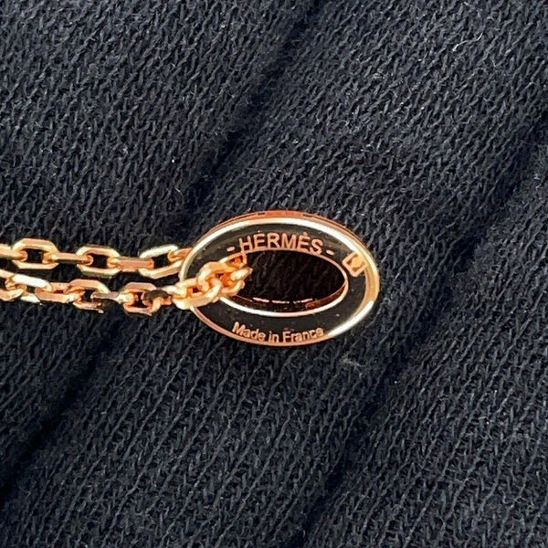 エルメス ネックレス ミニ・ポップアッシュ オレンジ/ピンクゴールド金具 HERMES アクセサリー