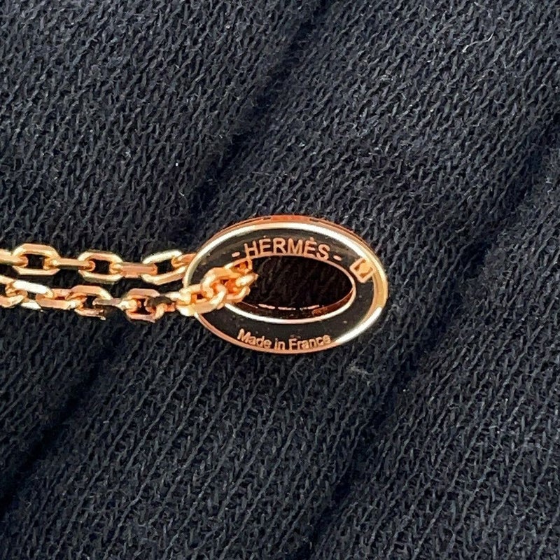 エルメス ネックレス ミニ・ポップアッシュ オレンジ/ピンクゴールド金具 HERMES アクセサリー