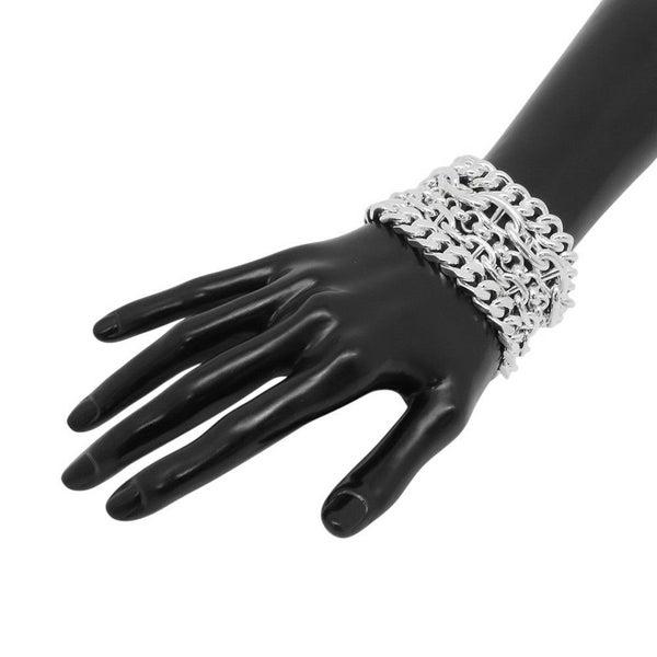 エルメス ブレスレット シェーヌダンクル マルチチェーン サイズ17 SV925シルバー HERMES ジュエリー