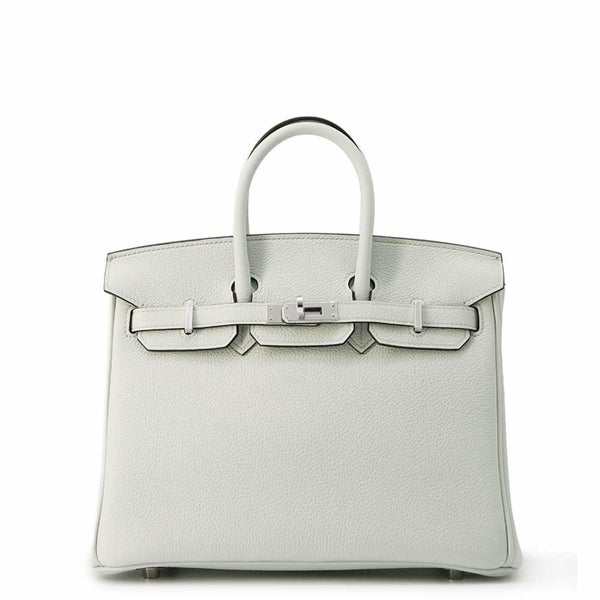 エルメス バーキン25 グリプラチナ/シルバー金具 トゴ W刻印 HERMES Birkin ハンドバッグ