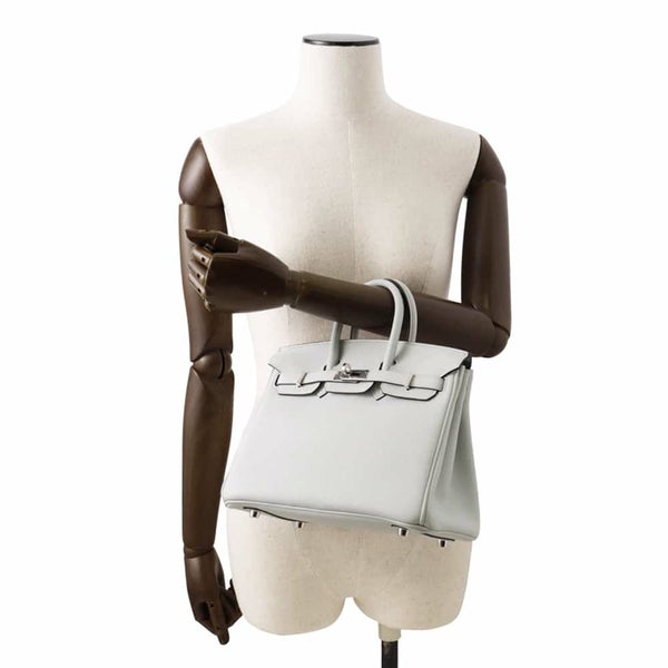 エルメス バーキン25 グリプラチナ/シルバー金具 トゴ W刻印 HERMES Birkin ハンドバッグ