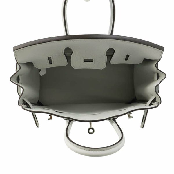 エルメス バーキン25 グリプラチナ/シルバー金具 トゴ W刻印 HERMES Birkin ハンドバッグ