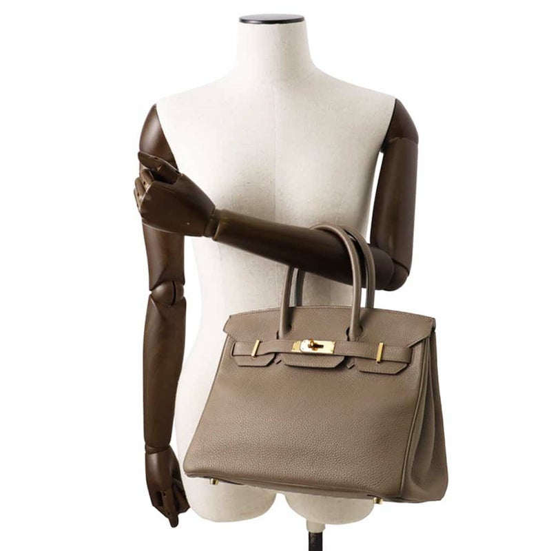 エルメス バーキン30 トープ/ゴールド金具 トゴ T刻印 HERMES Birkin ハンドバッグ