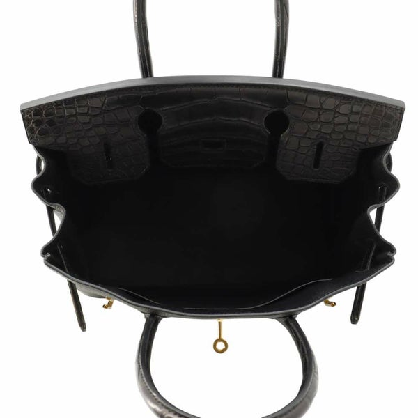 エルメス バーキン30 タッチ ブラック/ゴールド金具 トゴ/アリゲーターマット Y刻印 HERMES Birkin ハンドバッグ 黒