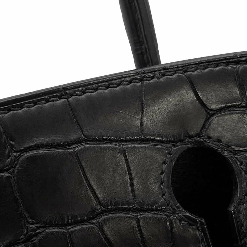 エルメス バーキン30 タッチ ブラック/ゴールド金具 トゴ/アリゲーターマット Y刻印 HERMES Birkin ハンドバッグ 黒