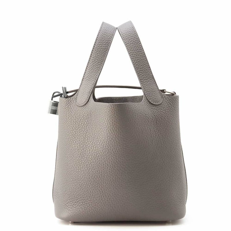 エルメス ハンドバッグ ピコタンロックPM グリメイヤー/シルバー金具 トリヨンクレマンス W刻印