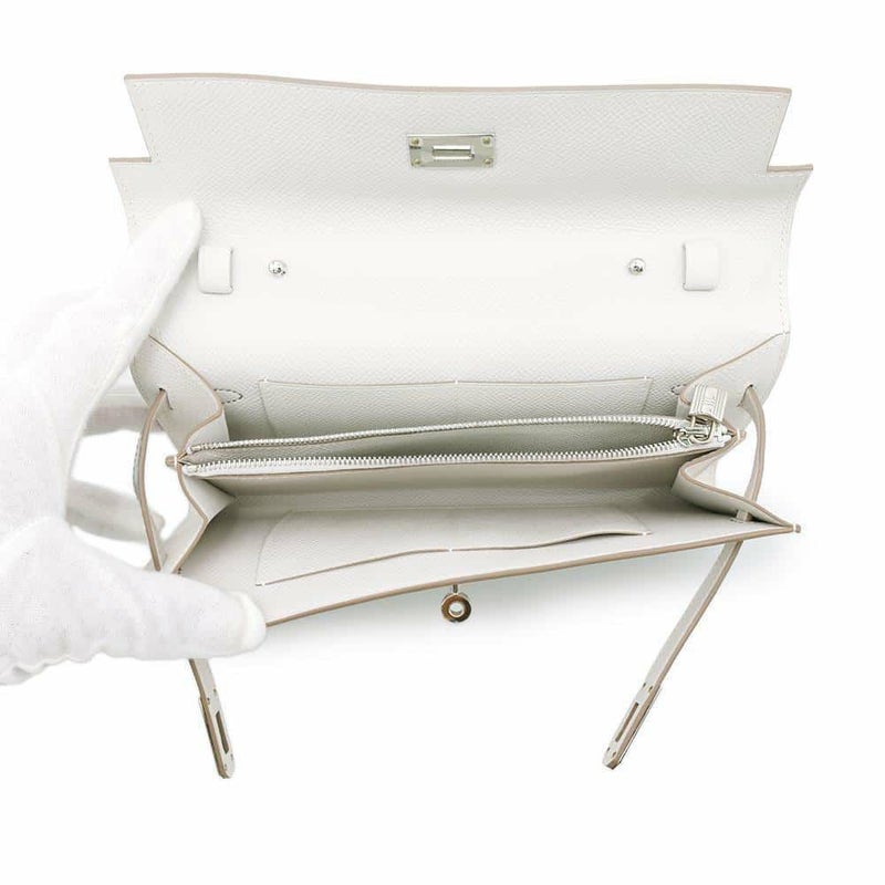 エルメス ケリーウォレット ロング トゥーゴー タッチ グリスペール/グリシマン/シルバー金具 エプソン/アリゲーターシャイン B刻印