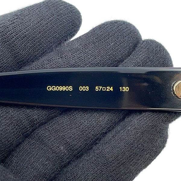 グッチ サングラス キャットアイ 57□24 130 663785 GUCCI アイウェア 黒