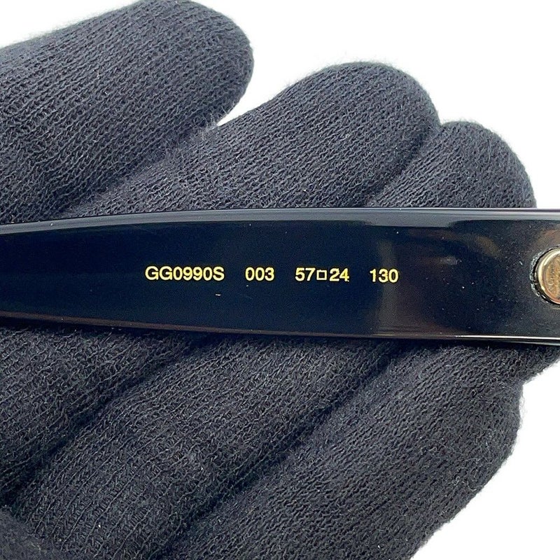 グッチ サングラス キャットアイ 57□24 130 663785 GUCCI アイウェア 黒