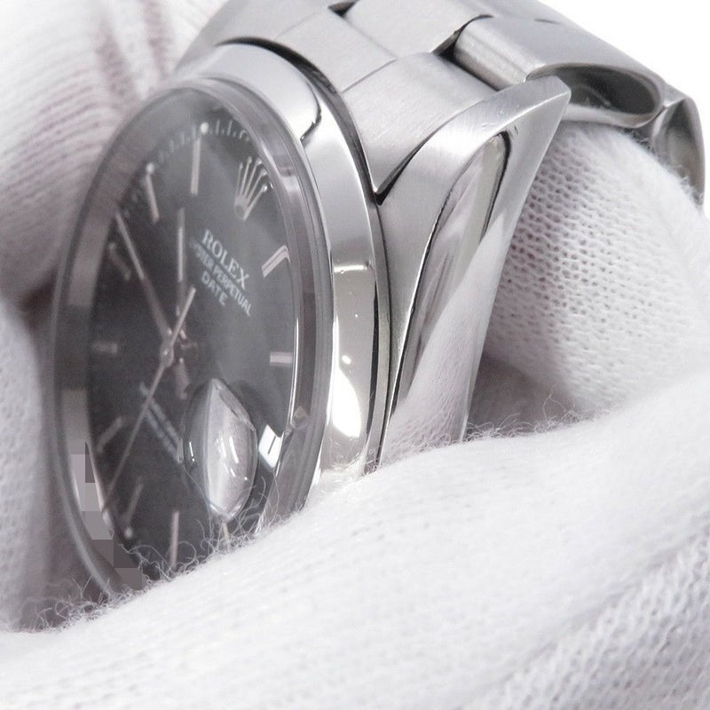 ロレックス オイスターパーペチュアル デイト K番 15200 ROLEX 腕時計 黒文字盤