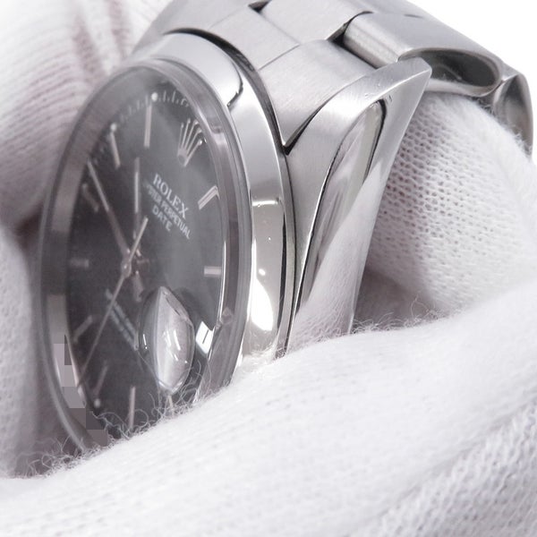 ロレックス オイスターパーペチュアル デイト K番 15200 ROLEX 腕時計 黒文字盤