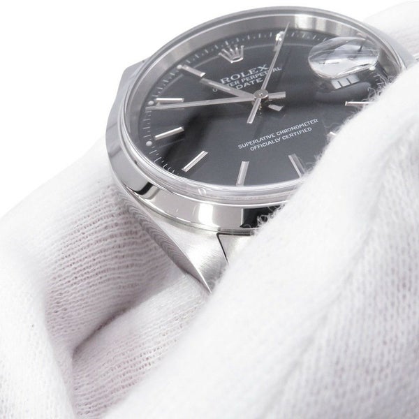 ロレックス オイスターパーペチュアル デイト K番 15200 ROLEX 腕時計 黒文字盤