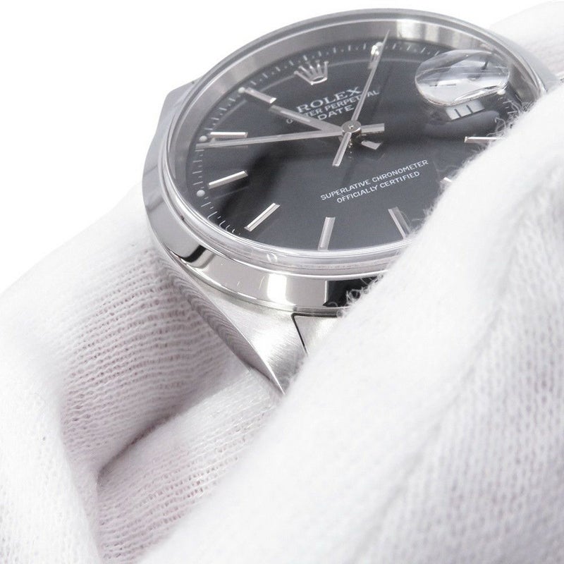 ロレックス オイスターパーペチュアル デイト K番 15200 ROLEX 腕時計 黒文字盤