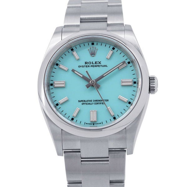 ロレックス オイスターパーペチュアル36 ランダムシリアル ルーレット 126000 ROLEX 腕時計 ターコイズブルー文字盤