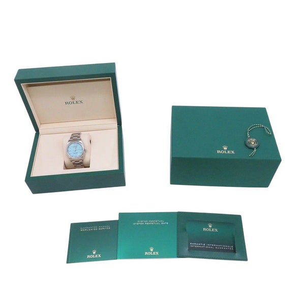 ロレックス オイスターパーペチュアル36 ランダムシリアル ルーレット 126000 ROLEX 腕時計 ターコイズブルー文字盤